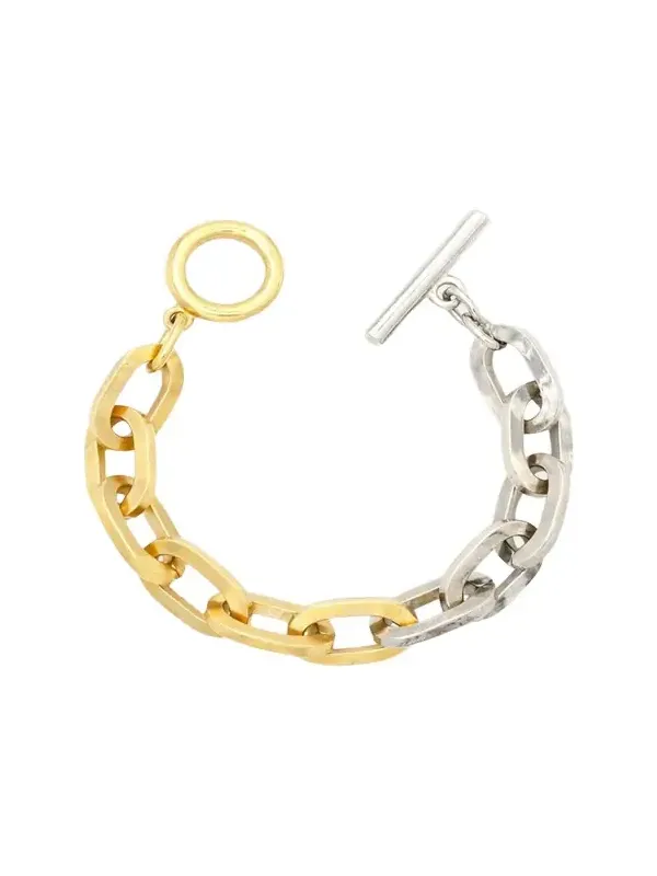 Two-Tone Link Bracelet, 0.5"W