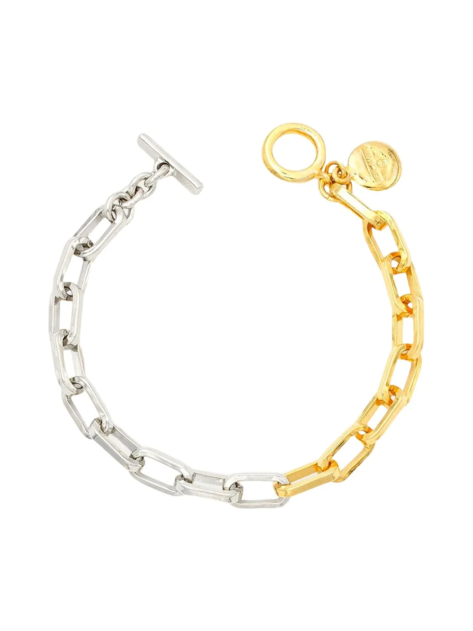 ben-amun Two-Tone Link Bracelet, Gold/Silver