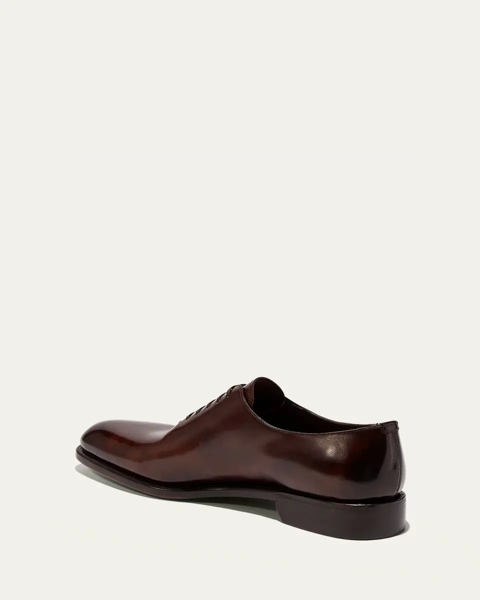 Ferragamo Men's Angiolo Tramezza Whole-Cut Leather Lace-Up Shoes | Thumbnail 6 Ferragamo Men's Angiolo Tramezza Whole-Cut Leather Lace-Up Shoes | Thumbnail 6