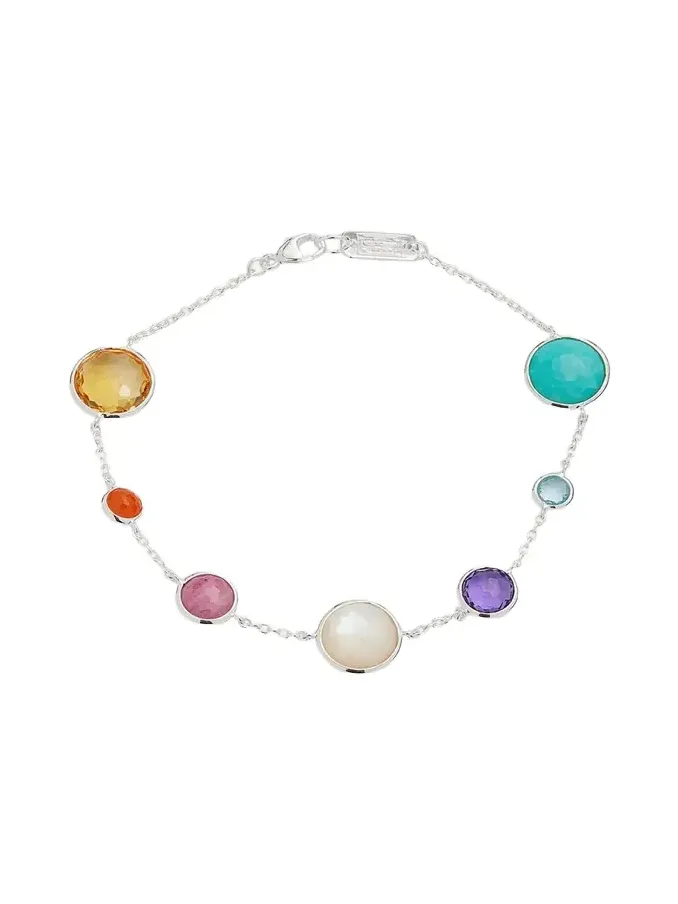 7-Stone Link Bracelet in Sterling Silver 7-Stone Link Bracelet in Sterling Silver