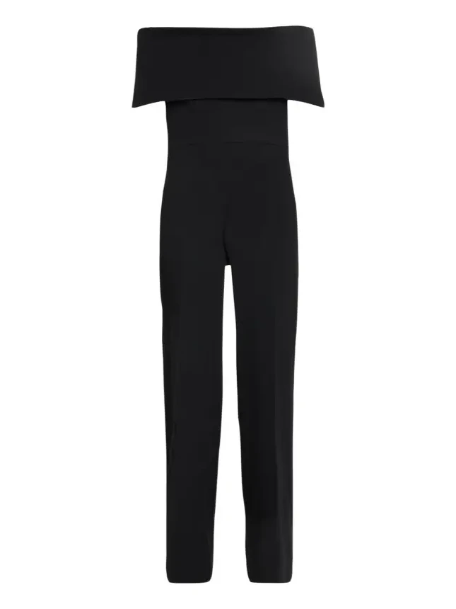 Off-the-Shoulder Crepe Jumpsuit