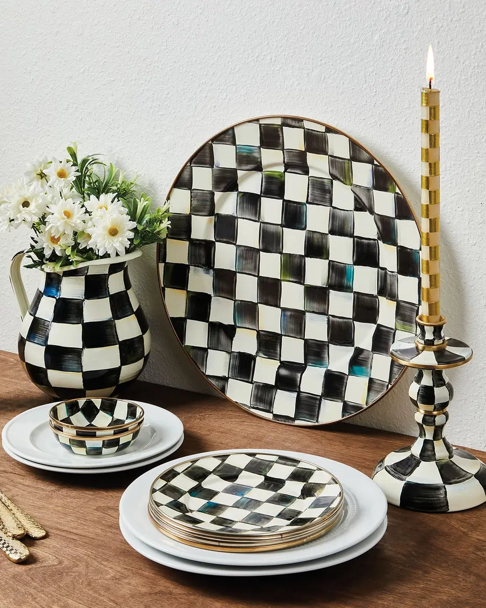MacKenzie-Childs Courtly Check Salad Plate