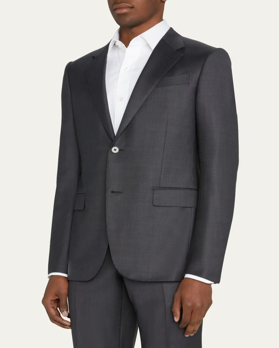 ZEGNA Men's Wool Tic-Weave Suit | Thumbnail 8 ZEGNA Men's Wool Tic-Weave Suit | Thumbnail 8