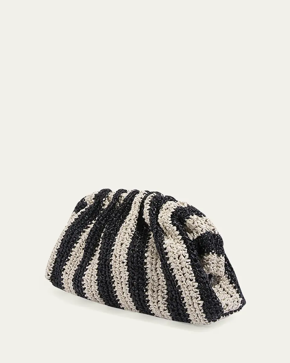Maria La Rosa Game Striped Crochet Clutch Bag | Thumbnail 3