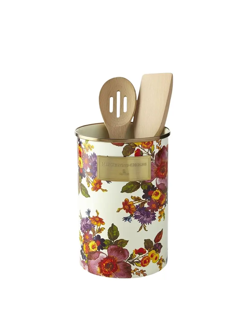 MacKenzie-Childs Flower Market White Utensil Holder | Image 1 MacKenzie-Childs Flower Market White Utensil Holder | Image 1