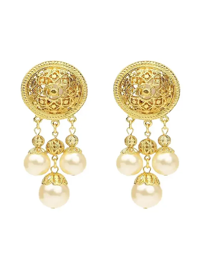 Pearly Dangle Clip Earrings Pearly Dangle Clip Earrings
