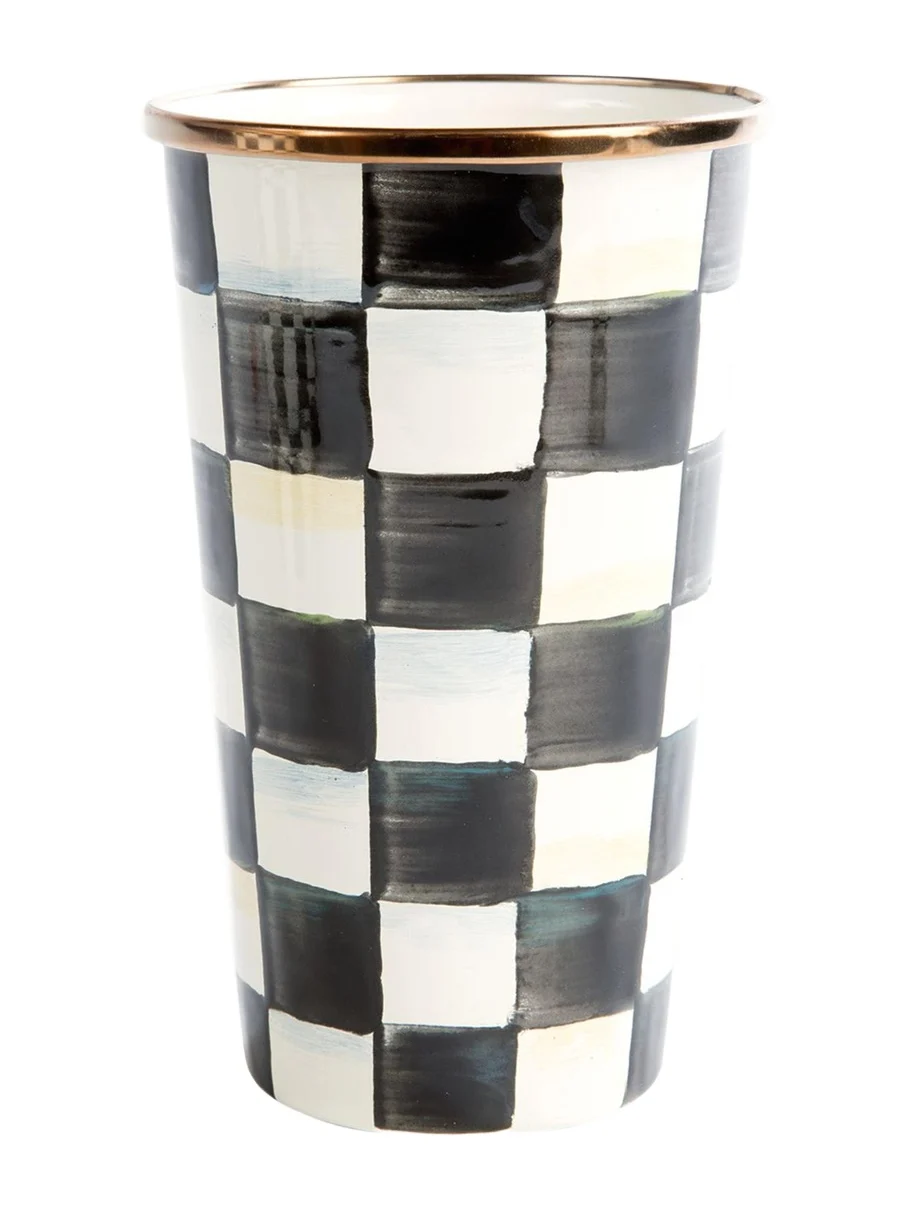 MacKenzie-Childs Courtly Check Enamel Tumbler