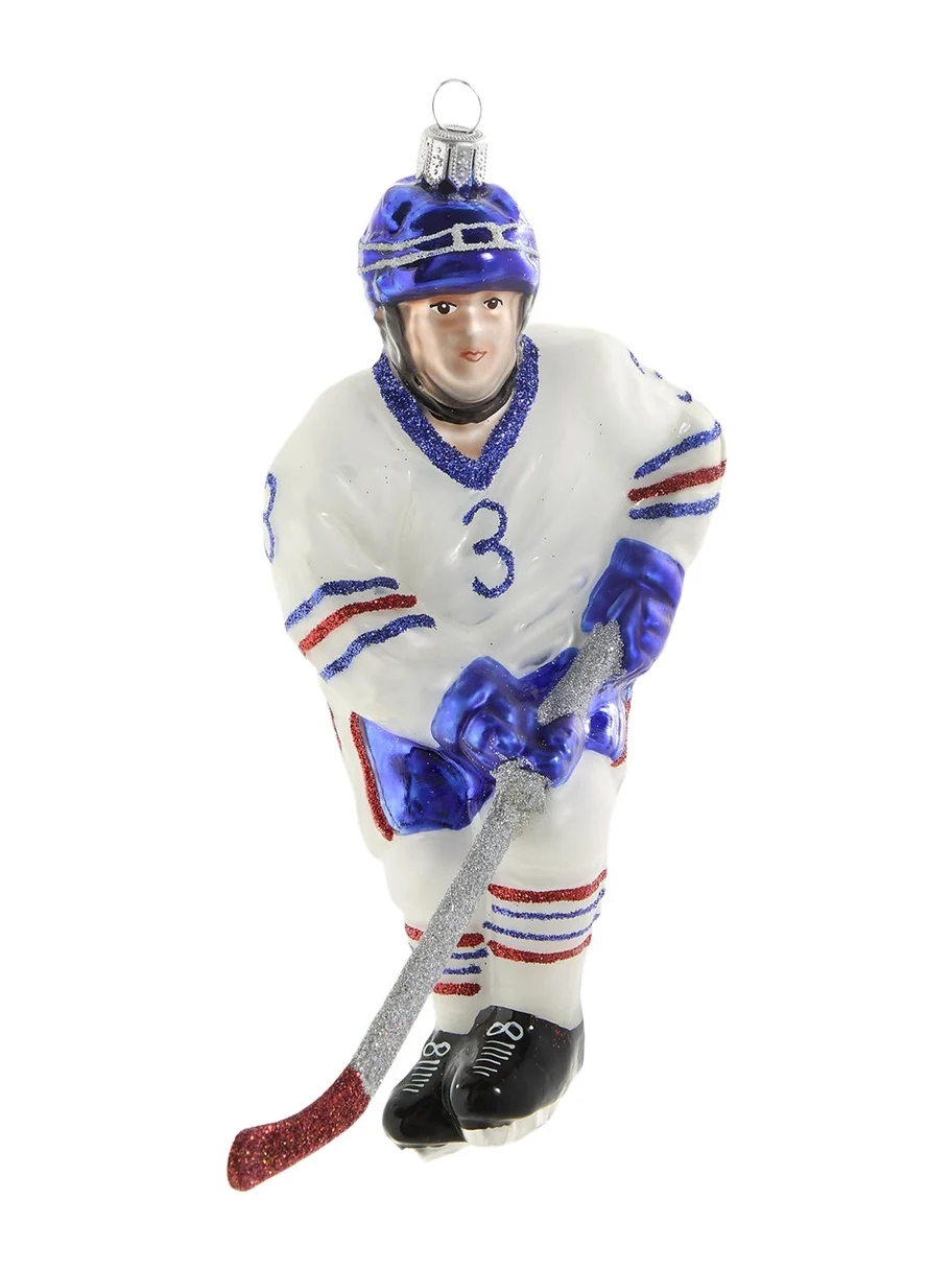 Bergdorf Goodman Hockey Player Christmas Ornament