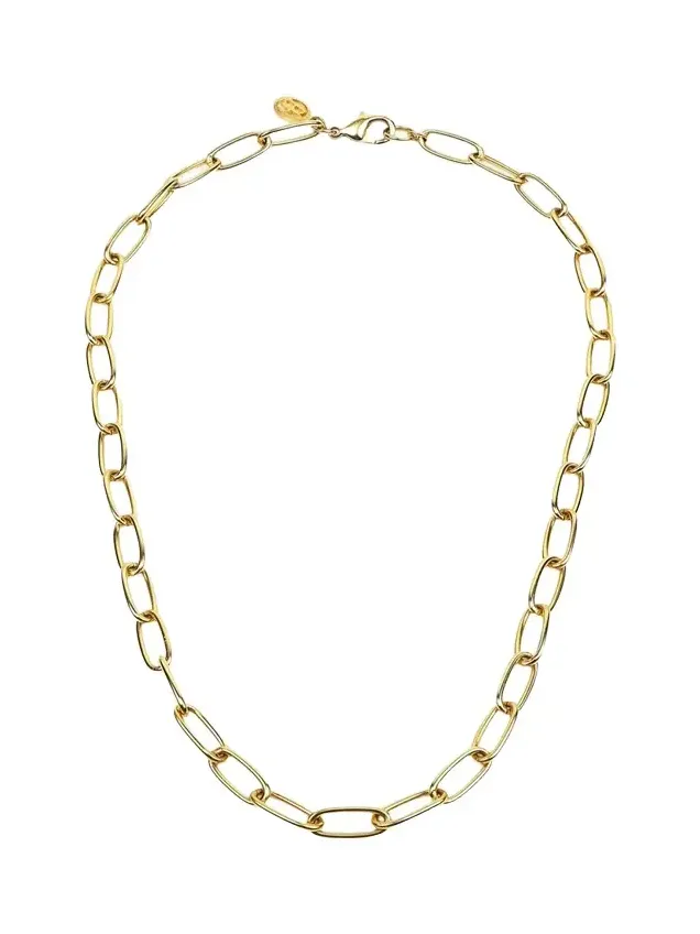 Oval-Link Chain Necklace, 18"L