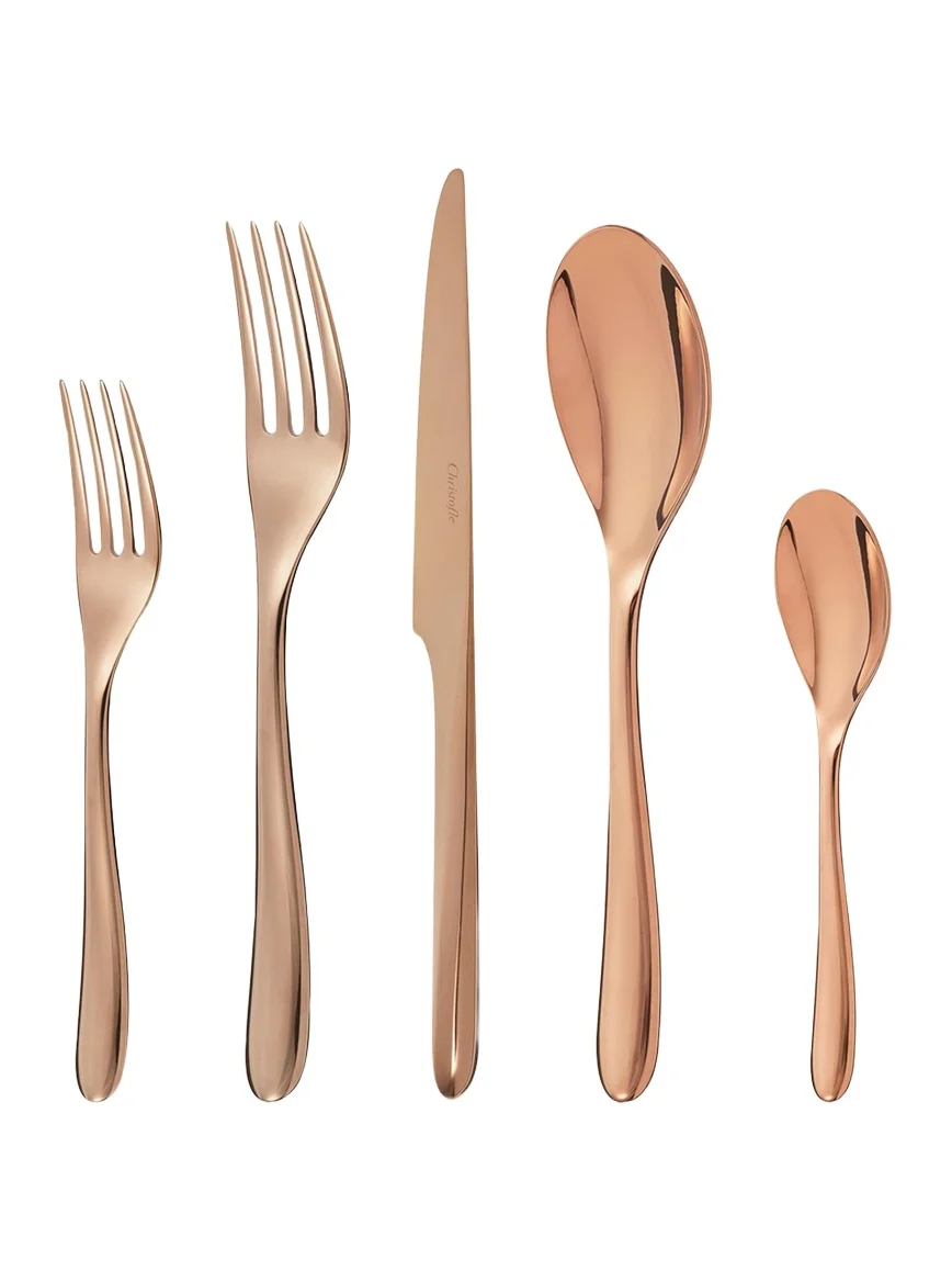 Christofle Lame de Copper 5-Piece Flatware Set