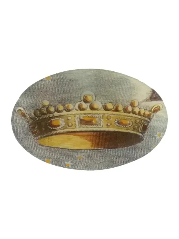 John Derian Crown Decorative Oval Tray