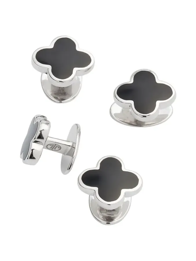 Men's Mother-of-Pearl Clover Shirt Studs