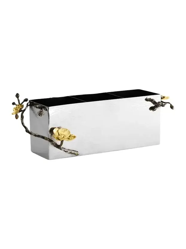 Michael Aram Gold Orchid Cutlery Caddy