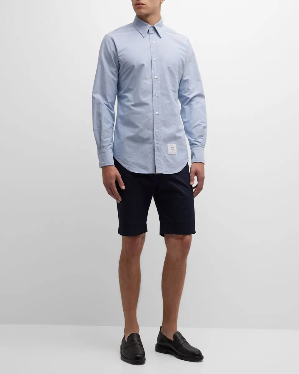 Thom Browne Men's Classic Sport Shirt w/ Stripes | Thumbnail 11 Thom Browne Men's Classic Sport Shirt w/ Stripes | Thumbnail 11