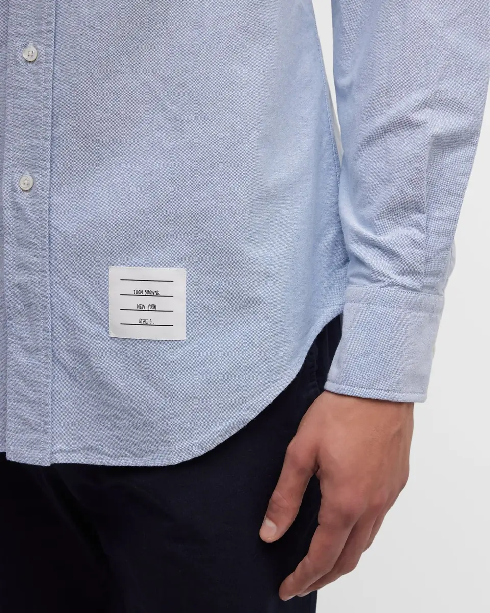 Thom Browne Men's Classic Sport Shirt w/ Stripes | Thumbnail 14 Thom Browne Men's Classic Sport Shirt w/ Stripes | Thumbnail 14