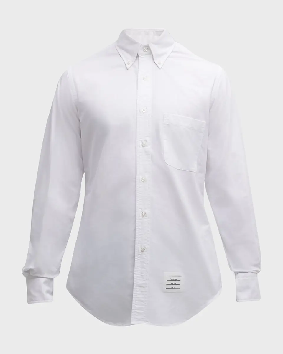 Thom Browne Men's Classic Sport Shirt w/ Stripes | Thumbnail 17 Thom Browne Men's Classic Sport Shirt w/ Stripes | Thumbnail 17