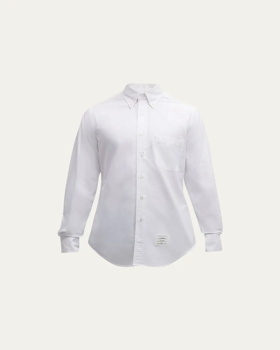 Thom Browne Men's Classic Sport Shirt w/ Stripes | Thumbnail 6 Thom Browne Men's Classic Sport Shirt w/ Stripes | Thumbnail 6
