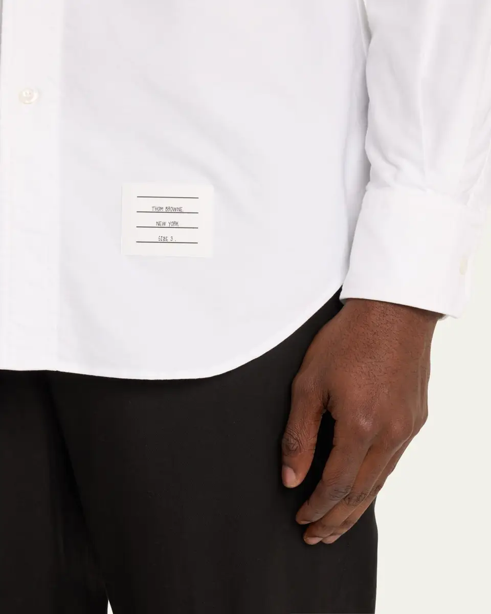 Thom Browne Men's Classic Sport Shirt w/ Stripes | Thumbnail 10 Thom Browne Men's Classic Sport Shirt w/ Stripes | Thumbnail 10