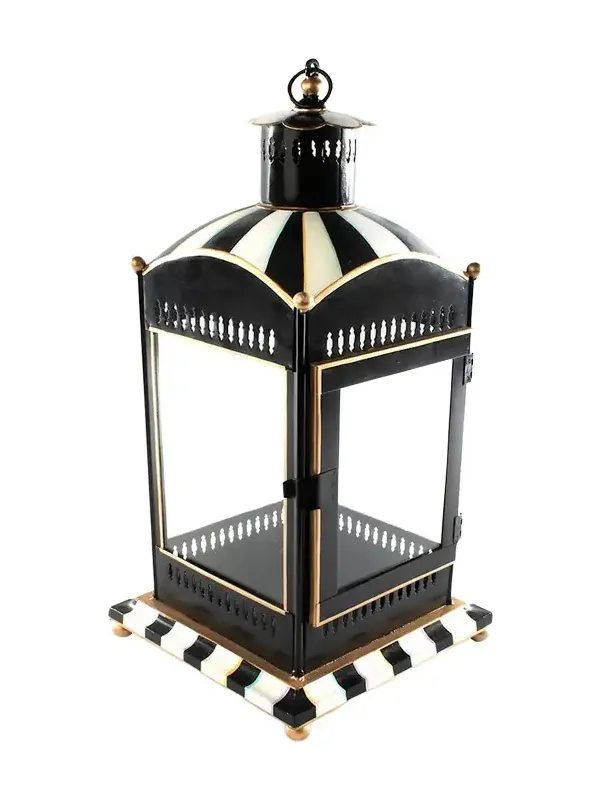 MacKenzie-Childs Courtly Stripe Large Candle Lantern