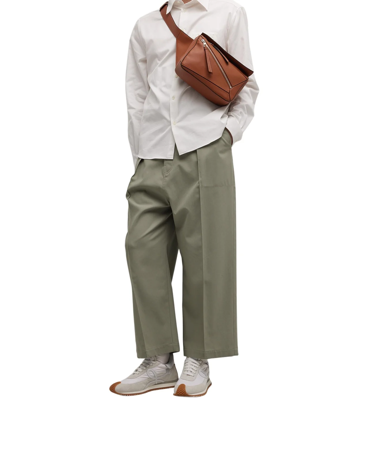 Loewe Men's Flow Runner 2.0 Nylon and Suede Sneakers