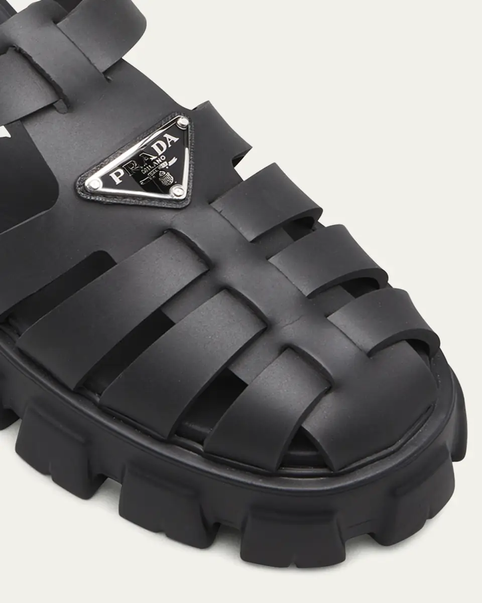 Prada Rubber Logo Chunky-Sole Fisherman Sandals | Thumbnail 5