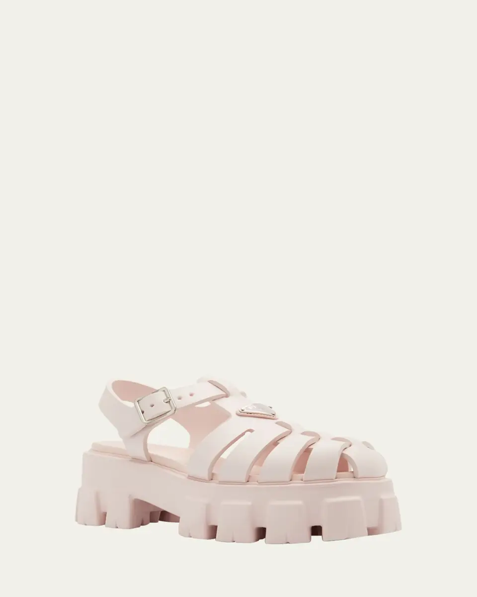 Prada Rubber Logo Chunky-Sole Fisherman Sandals | Thumbnail 7