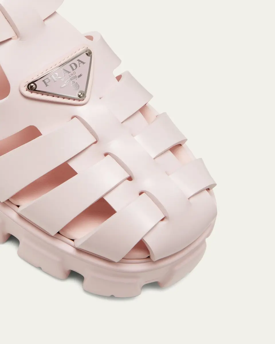 Prada Rubber Logo Chunky-Sole Fisherman Sandals | Thumbnail 9
