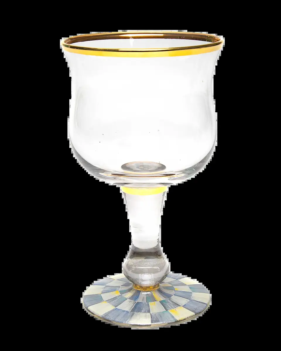 MacKenzie-Childs Sterling Check Wine Glass | Thumbnail 2