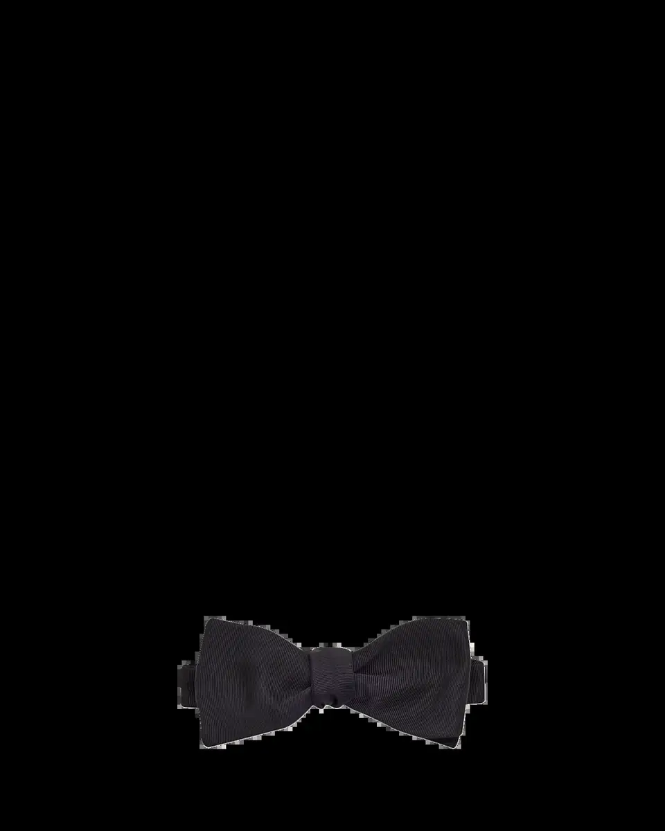 Kiton Men's Micro-Ribbed Silk Bow Tie | Thumbnail 2 Kiton Men's Micro-Ribbed Silk Bow Tie | Thumbnail 2