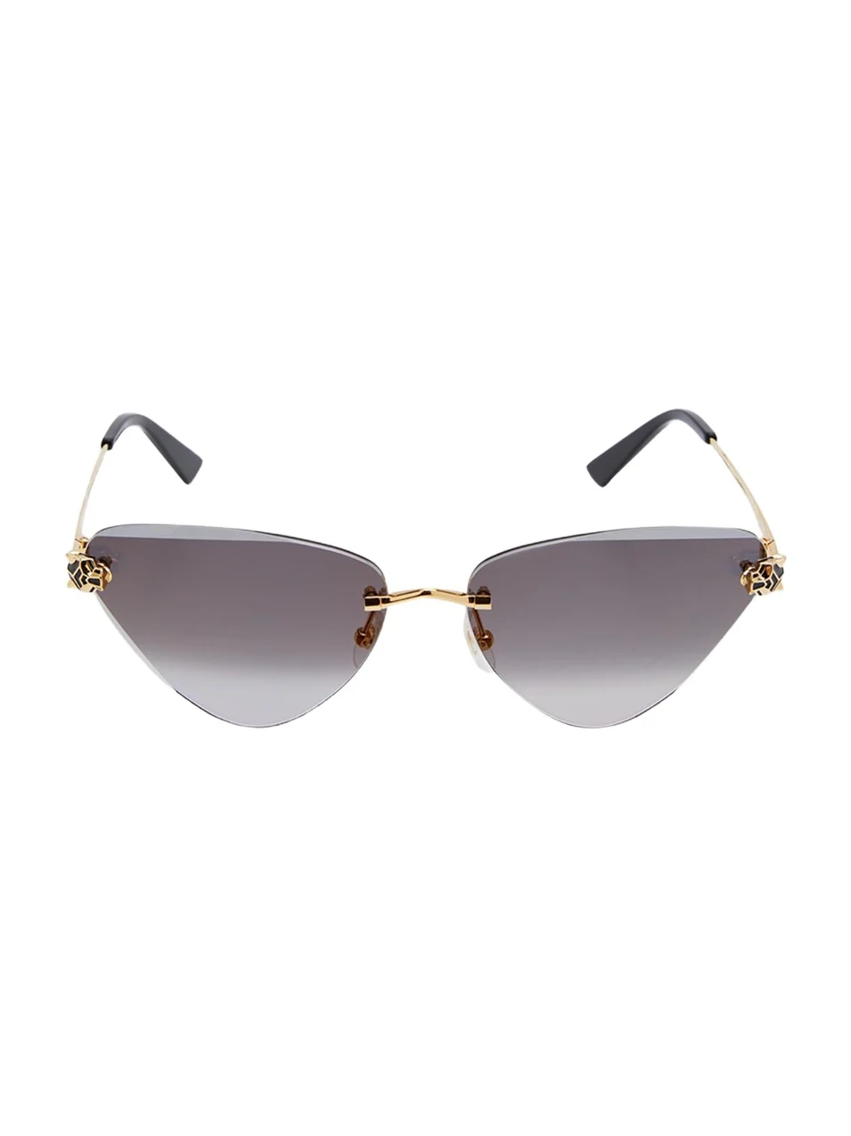 Panthère Rimless Cat-Eye Metal Sunglasses