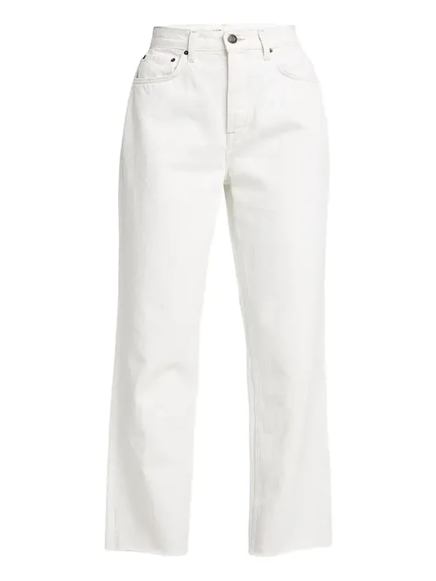 GRLFRND Cassidy Cropped Raw Hem Jeans