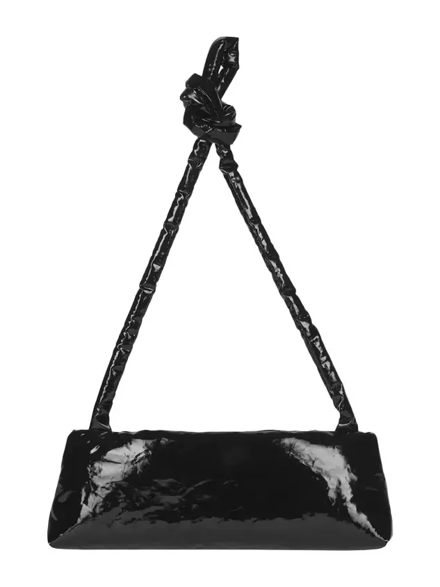 Kassl Knot Padded Oil-Coated Shoulder Bag