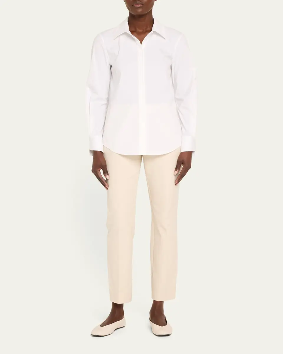 Lafayette 148 New York Wright Stretch Cotton Shirt | Thumbnail 2