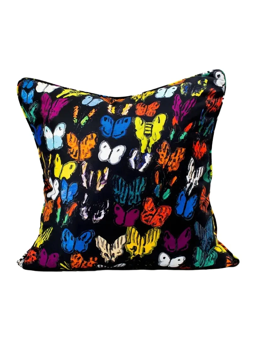 Hunt Slonem Butterflies in Flight Decorative Feather/Down Pillow