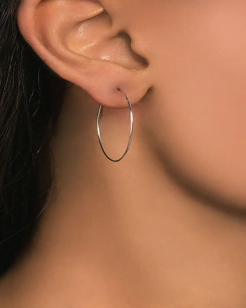 Lana 14K Gold Small Magic Hoop Earrings | Thumbnail 2