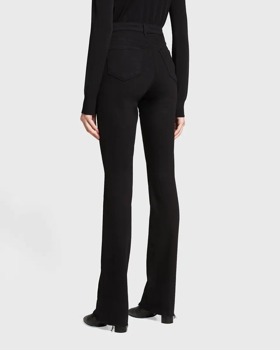 L'Agence Ruth High-Rise Straight Jeans w/ Raw Hem | Thumbnail 2 L'Agence Ruth High-Rise Straight Jeans w/ Raw Hem | Thumbnail 2