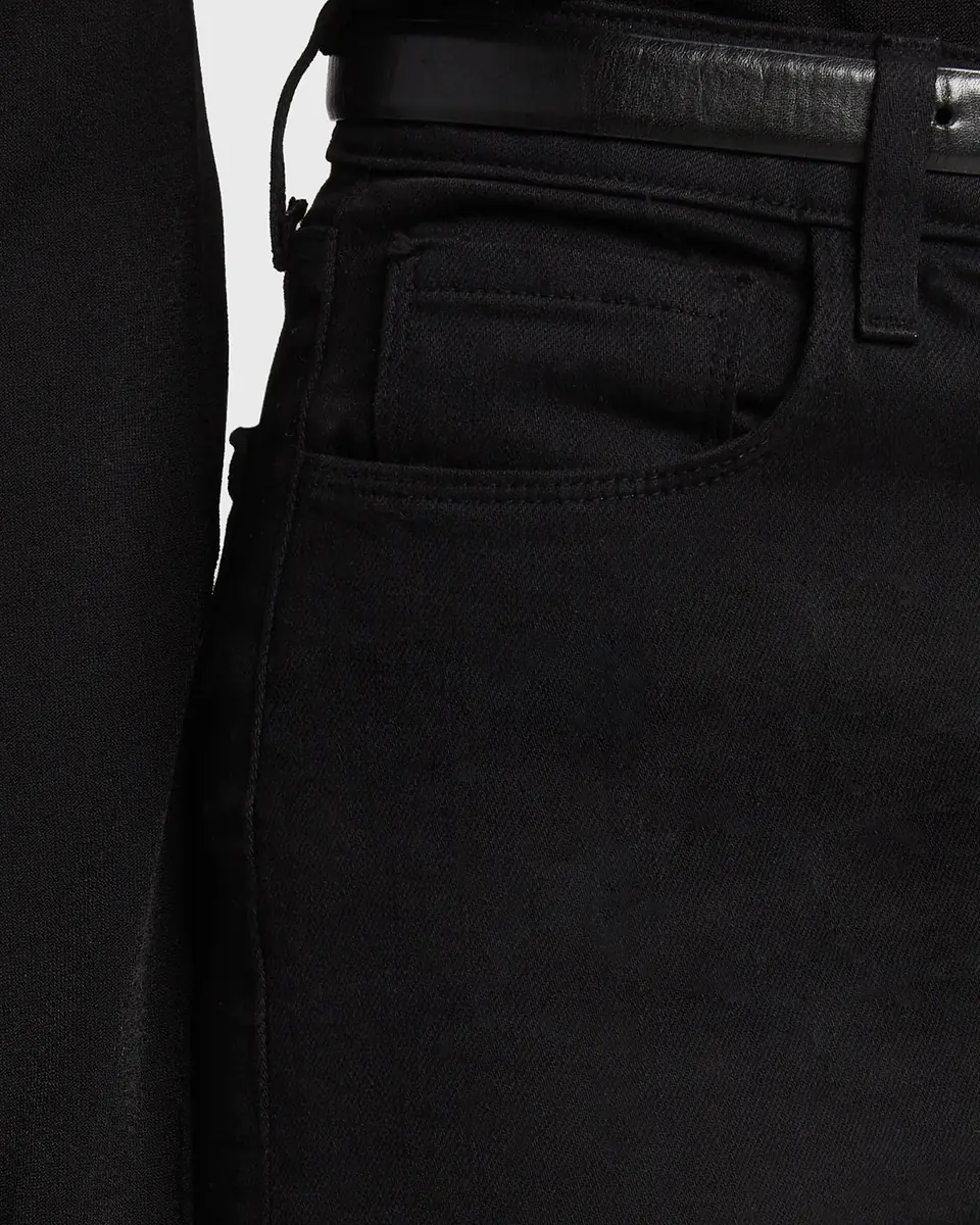 L'Agence Ruth High-Rise Straight Jeans w/ Raw Hem | Thumbnail 4 L'Agence Ruth High-Rise Straight Jeans w/ Raw Hem | Thumbnail 4