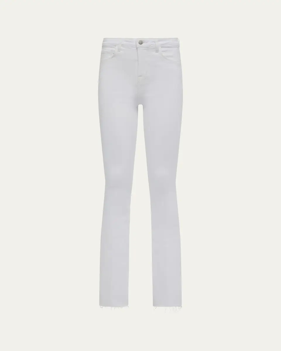 L'Agence Ruth High-Rise Straight Jeans w/ Raw Hem | Thumbnail 5 L'Agence Ruth High-Rise Straight Jeans w/ Raw Hem | Thumbnail 5