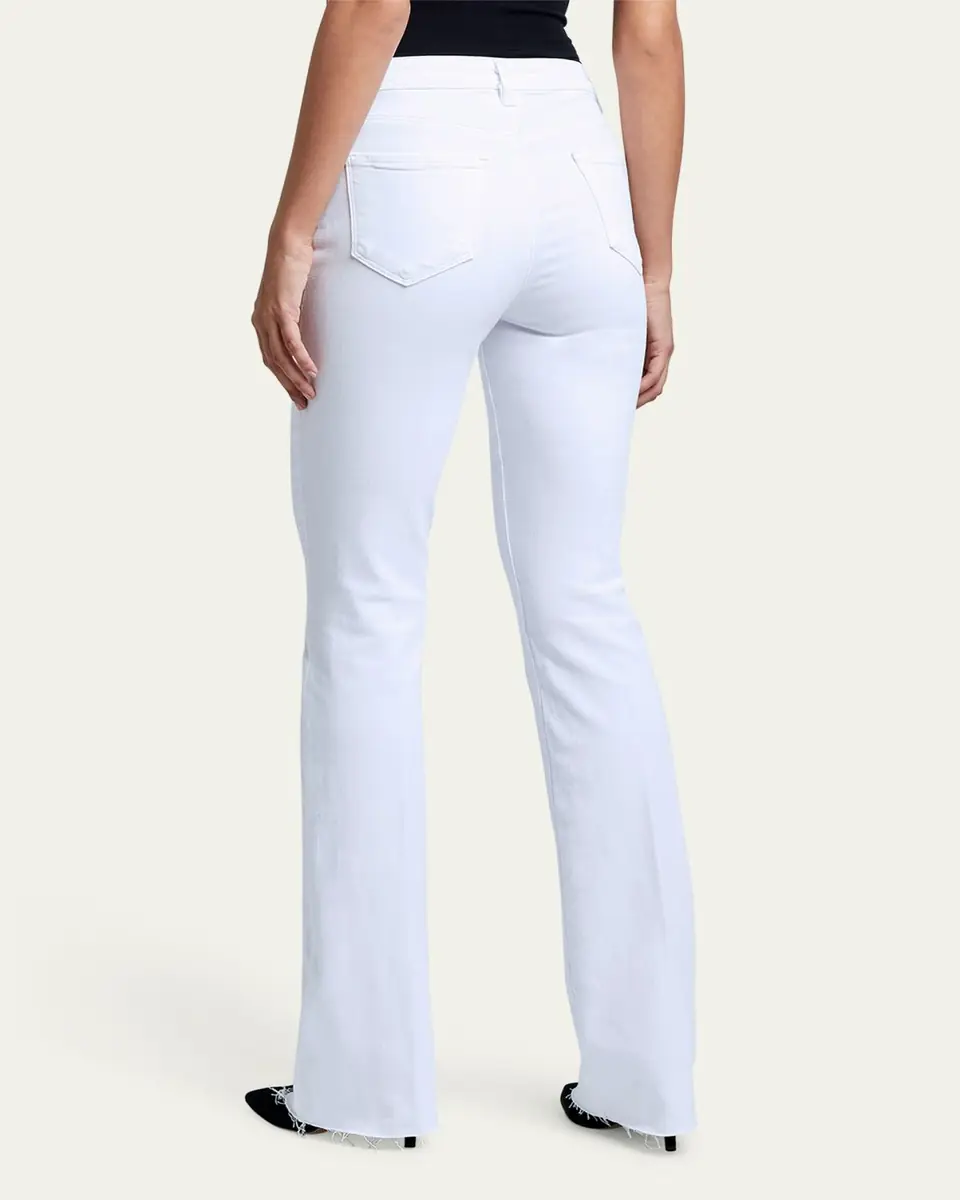 L'Agence Ruth High-Rise Straight Jeans w/ Raw Hem | Thumbnail 7 L'Agence Ruth High-Rise Straight Jeans w/ Raw Hem | Thumbnail 7