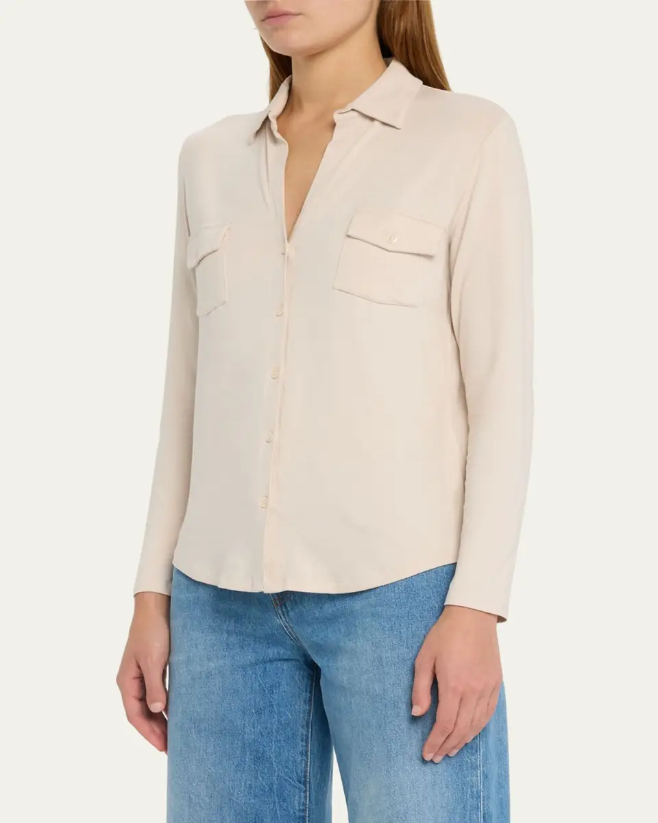 MAJESTIC FILATURES Soft Touch Button-Down Shirt with Pockets | Thumbnail 12 MAJESTIC FILATURES Soft Touch Button-Down Shirt with Pockets | Thumbnail 12