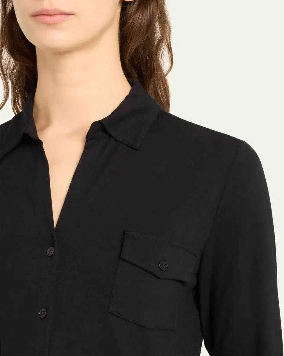 MAJESTIC FILATURES Soft Touch Button-Down Shirt with Pockets | Thumbnail 5 MAJESTIC FILATURES Soft Touch Button-Down Shirt with Pockets | Thumbnail 5
