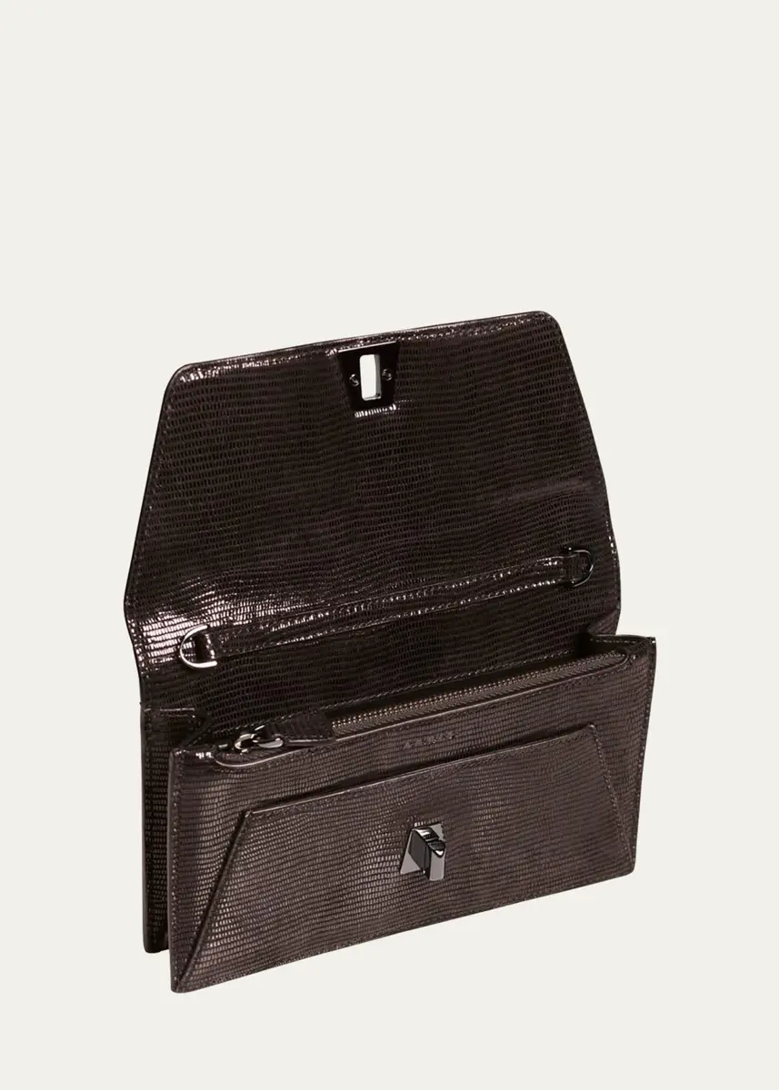 Akris Anouk Lizard-Print Clutch Bag w/ Chain | Thumbnail 2 Akris Anouk Lizard-Print Clutch Bag w/ Chain | Thumbnail 2