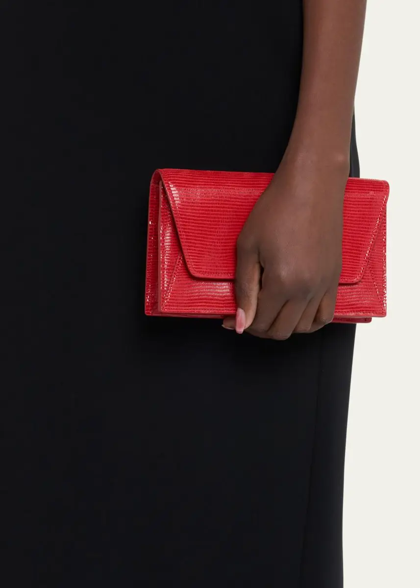 Akris Anouk Lizard-Print Clutch Bag w/ Chain | Thumbnail 17 Akris Anouk Lizard-Print Clutch Bag w/ Chain | Thumbnail 17