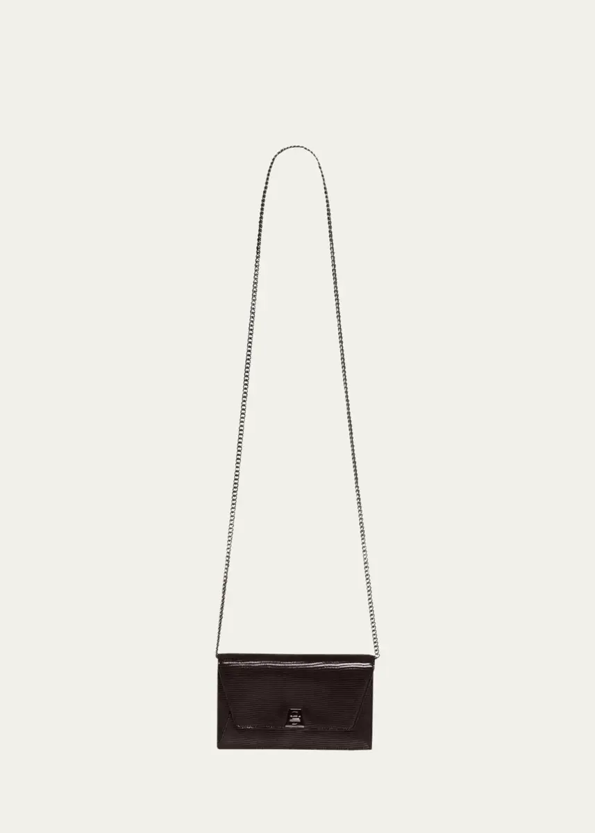 Akris Anouk Lizard-Print Clutch Bag w/ Chain | Thumbnail 3 Akris Anouk Lizard-Print Clutch Bag w/ Chain | Thumbnail 3