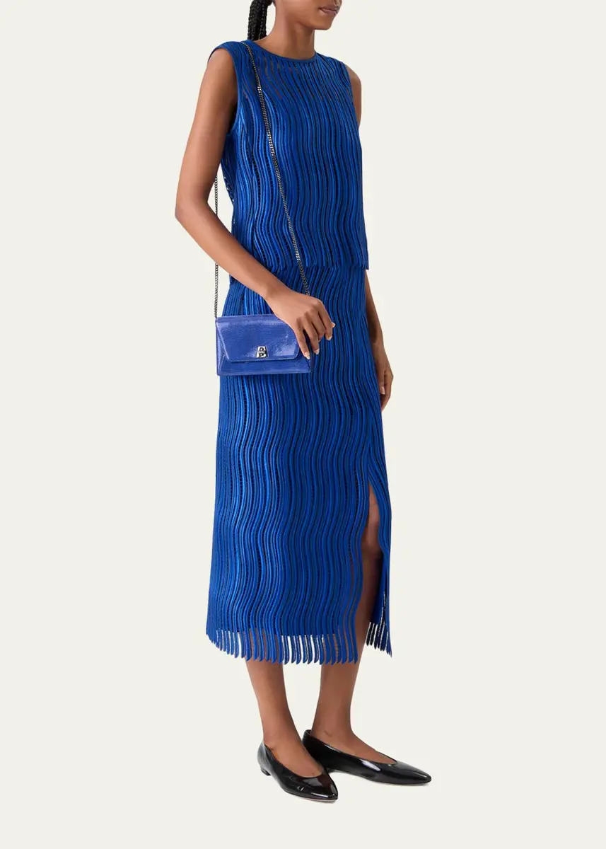 Akris Anouk Lizard-Print Clutch Bag w/ Chain | Thumbnail 6 Akris Anouk Lizard-Print Clutch Bag w/ Chain | Thumbnail 6