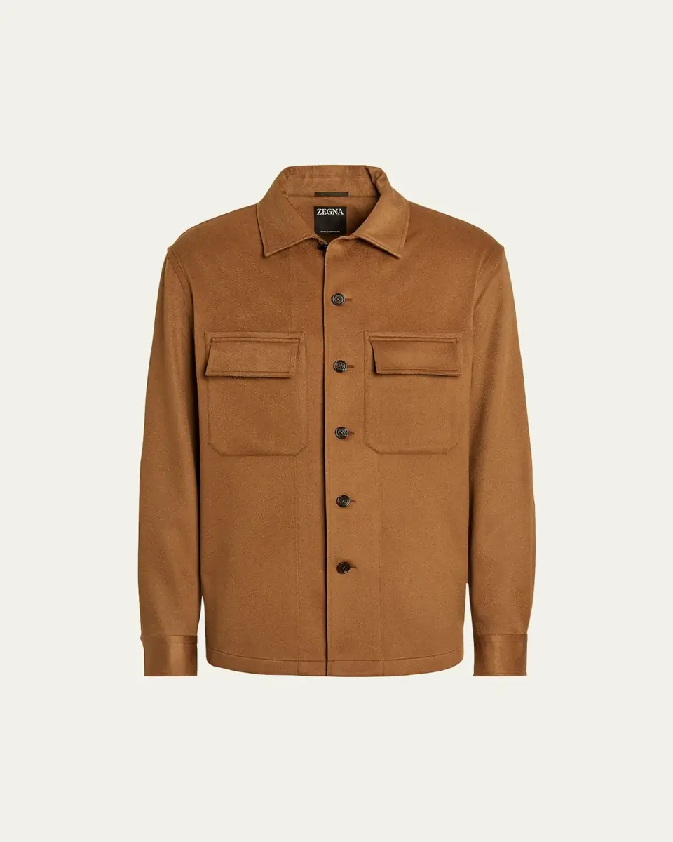 Zegna Men's Cashmere Overshirt | Thumbnail 5 Zegna Men's Cashmere Overshirt | Thumbnail 5