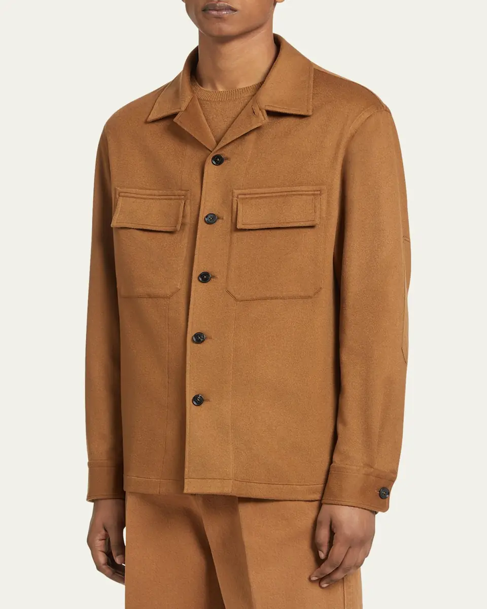 Zegna Men's Cashmere Overshirt | Thumbnail 6 Zegna Men's Cashmere Overshirt | Thumbnail 6
