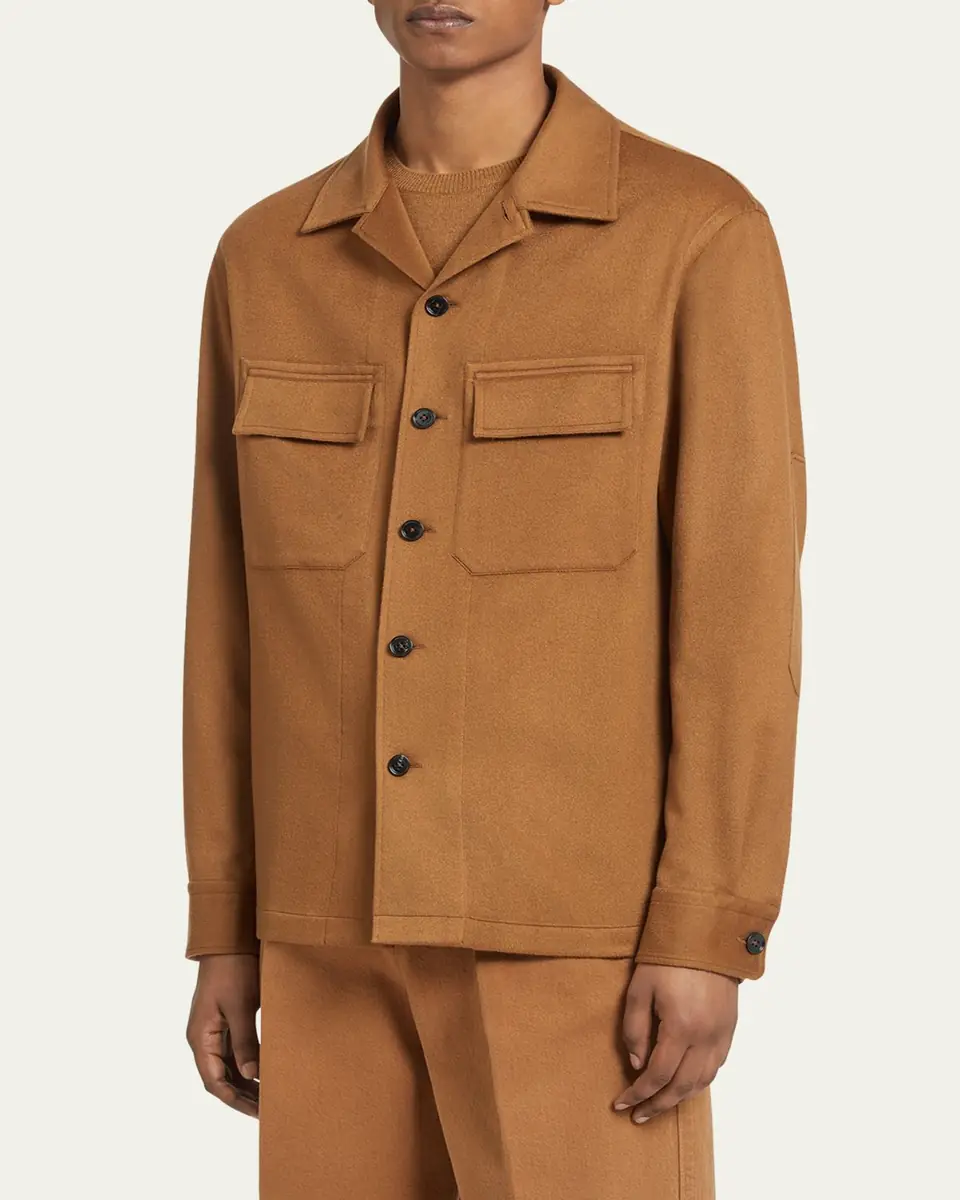 Zegna Men's Cashmere Overshirt | Thumbnail 8 Zegna Men's Cashmere Overshirt | Thumbnail 8
