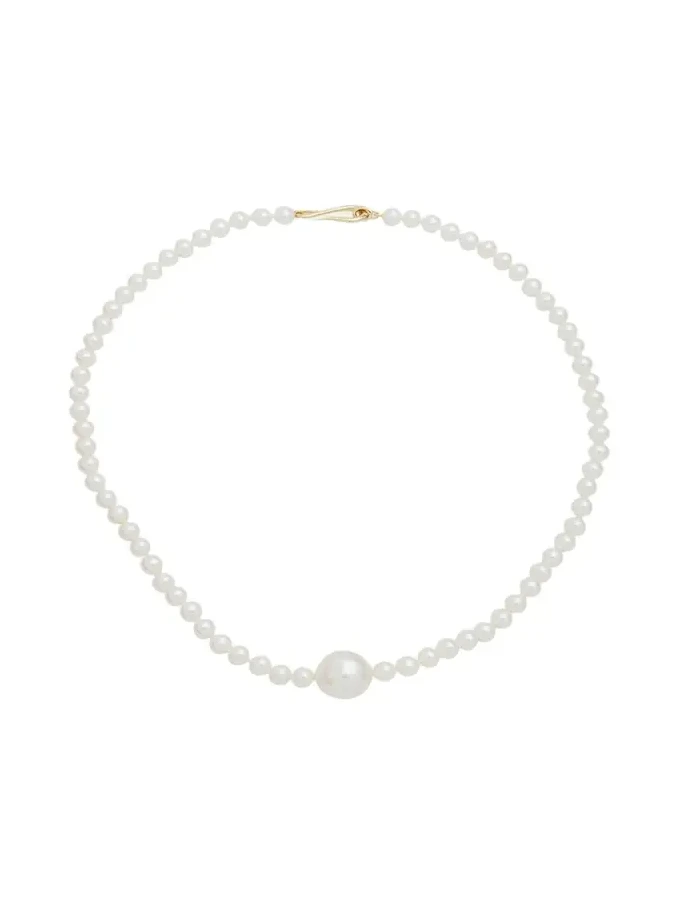 Full Freshwater Pearl Strand Necklace with Large Center Full Freshwater Pearl Strand Necklace with Large Center