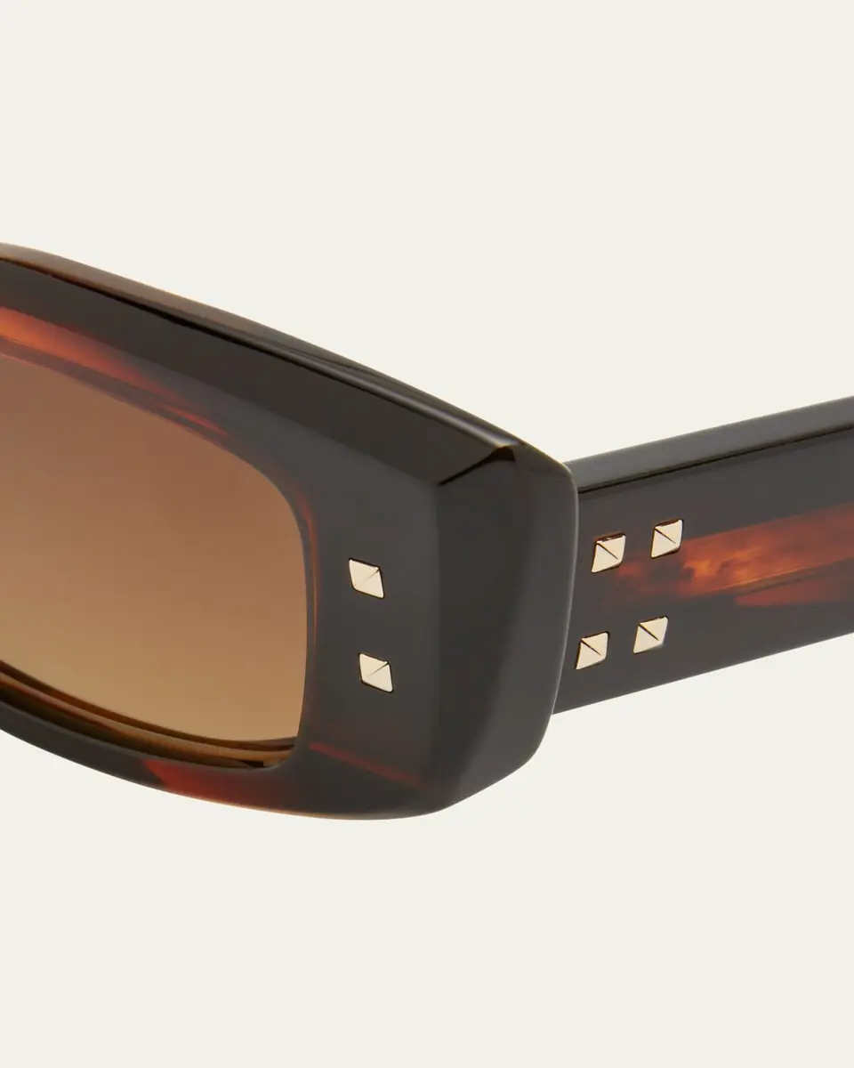 Valentino Garavani Quattro Acetate & Titanium Cat-Eye Sunglasses | Thumbnail 3 Valentino Garavani Quattro Acetate & Titanium Cat-Eye Sunglasses | Thumbnail 3